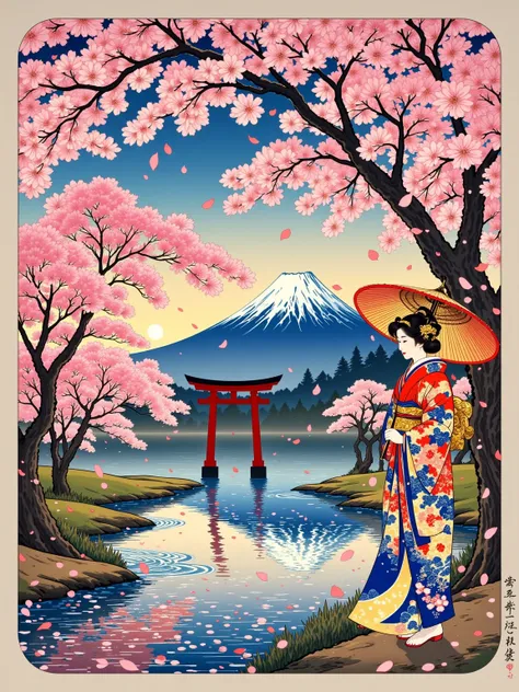 Ukiyo-e illustration 浮世绘插画