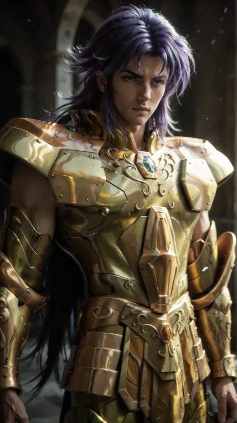 gemini_saga,  1boy , golden armor 