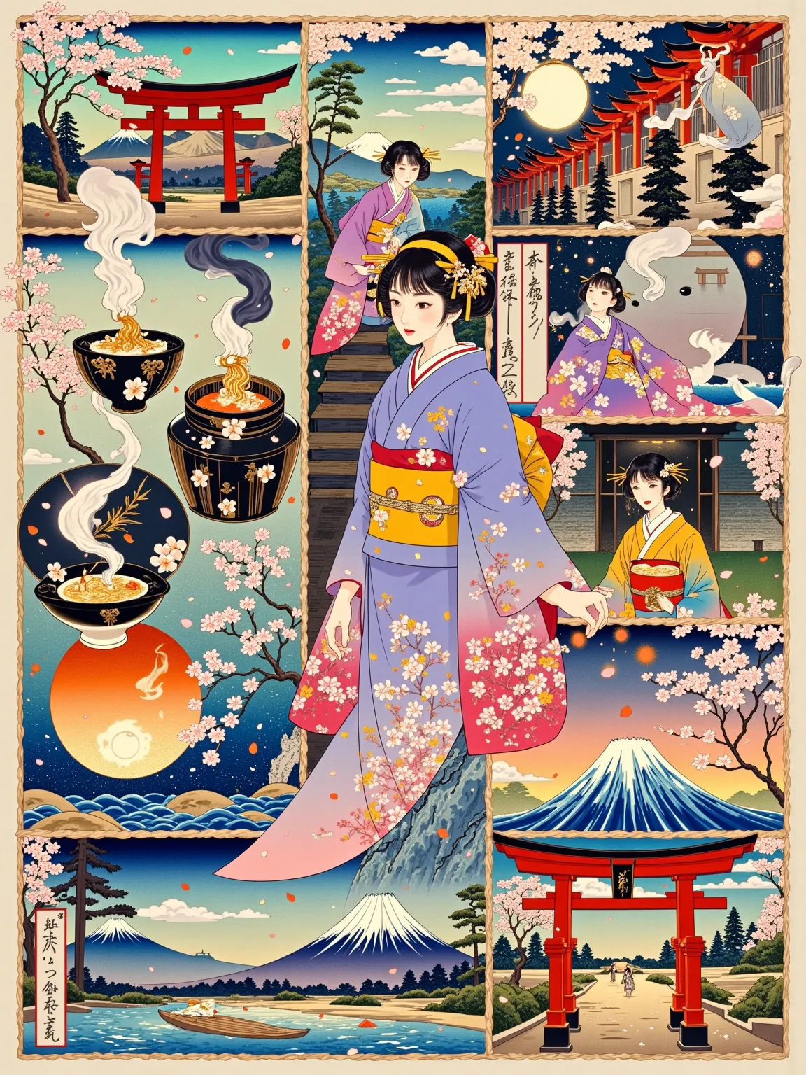 Ukiyo-e illustration 浮世绘插画