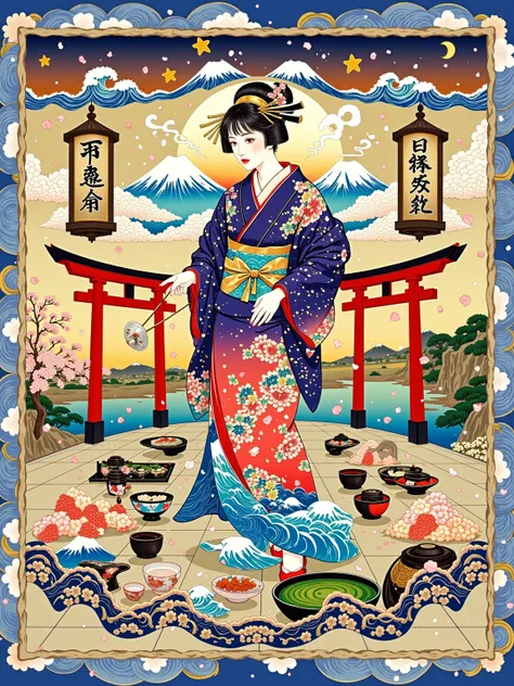 Ukiyo-e illustration 浮世绘插画
