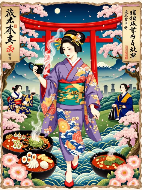 Ukiyo-e illustration 浮世绘插画