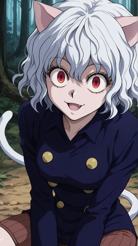 pitou, hunter x hunter
High quality ,  best quality , masterpiece,  High Resolution , detailed face( LoRA: pitou),anatomically correct, detailed hair(LoRA: pitou) ,anime coloring,
solo, 1 girl,
, short hair, wavy hair, white hair,red eyes, cat ears, cat ta...