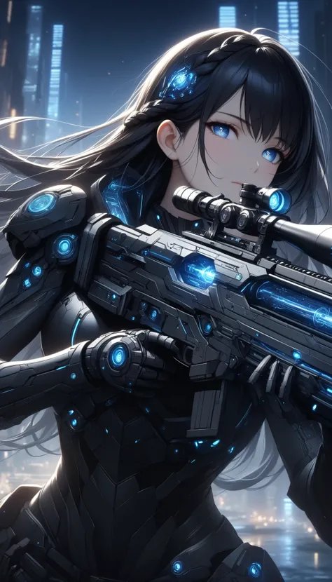 ((masterpiece)), accurate, textured skin, ((super detail)), high quality, high details, highres, best quality, black hair, long hair, Intricately braided hair, symbol-shaped pupils, cinematic lighting, chiaroscuro, textured skin, masterpiece, high details,...