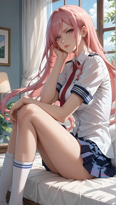 score_9, score_8_up, score_7_up, score_6_up, score_5_up, score_4_up, sauce_Anime, tag1, Tag 2, quality_masterpiece, anatomically accurate, beautiful face, perfect face, face and eyes beautifully depicted in every detail, Attractive face, Delicat...