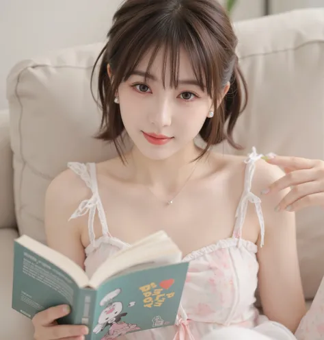 high quality of wavy lines,realistic,Detailed skin texture,Beautiful Japanese 18 year old woman,A pretty expression,seductive smile,virtual YouTuber,4K,fantasy,portrait,details,real,professional,vivid,Bokeh,studio lighting,extreme detail,photo shoot,high d...