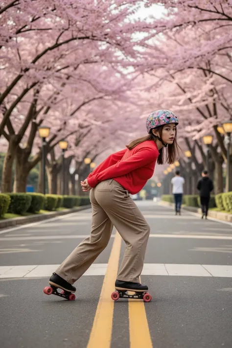 🌟 :

Back view, focus on ass,   Ultra-HD 12K action shot, photographed from a moving support vehicle. silent: Dynamic sports photo realism with selective focus - the skater crystal clear, while road and blossoms blur in artistic motion blur.

🌌 :

    "A s...