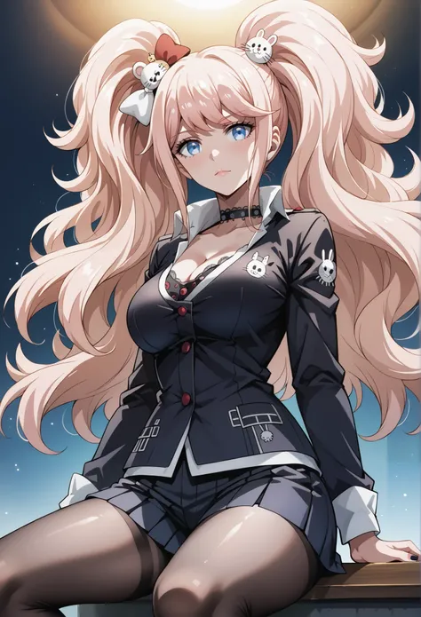 score_9, score_8_up, score_7_up, source_anime, 4K,perfect fingers,(perfect hands, perfect anatomy),prefect lighting, very aesthetic, intricate details,highly detailed background, masterpiece, high quality, best quality, 
1girl, junko enoshima, long hair, b...