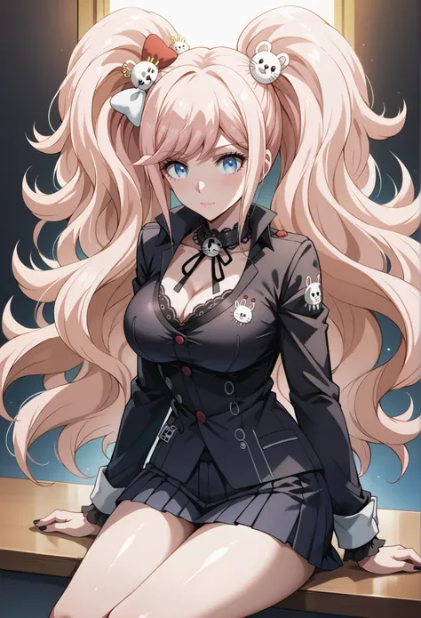 score_9, score_8_up, score_7_up, source_anime, 4K,perfect fingers,(perfect hands, perfect anatomy),prefect lighting, very aesthetic, intricate details,highly detailed background, masterpiece, high quality, best quality, 
1girl, junko enoshima, long hair, b...