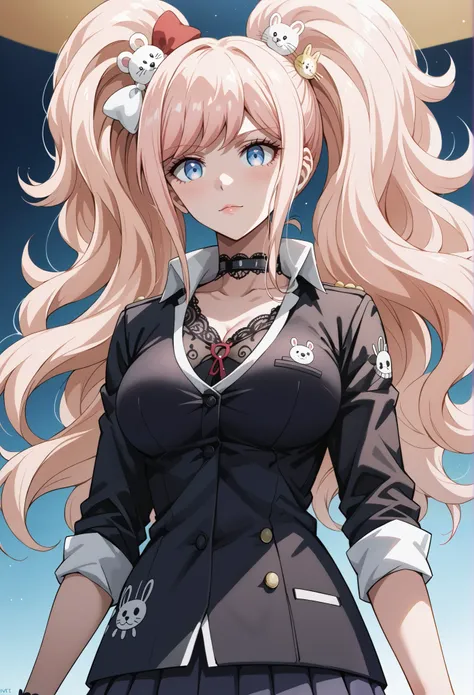 score_9, score_8_up, score_7_up, source_anime, 4K,perfect fingers,(perfect hands, perfect anatomy),prefect lighting, very aesthetic, intricate details,highly detailed background, masterpiece, high quality, best quality, 
1girl, junko enoshima, long hair, b...