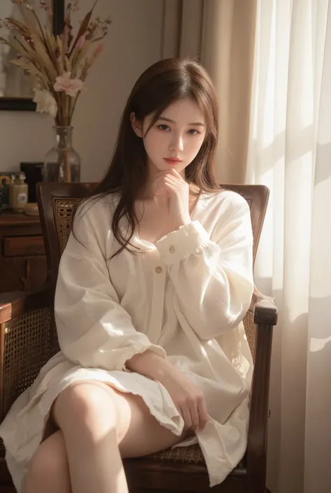 Sitting in a chair with your legs crossed