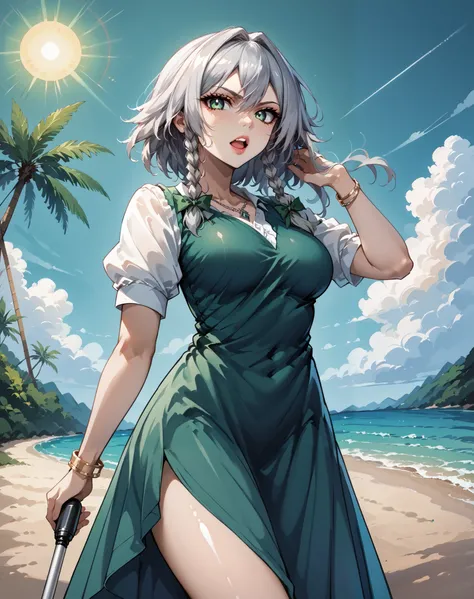 score_9, score_8_up, score_7_up, source_anime, 4K,perfect fingers,(perfect hands, perfect anatomy),prefect lighting, very aesthetic, intricate details,highly detailed background, masterpiece, high quality, best quality,
1girl,solo, izayoi_sakuya,silver hai...