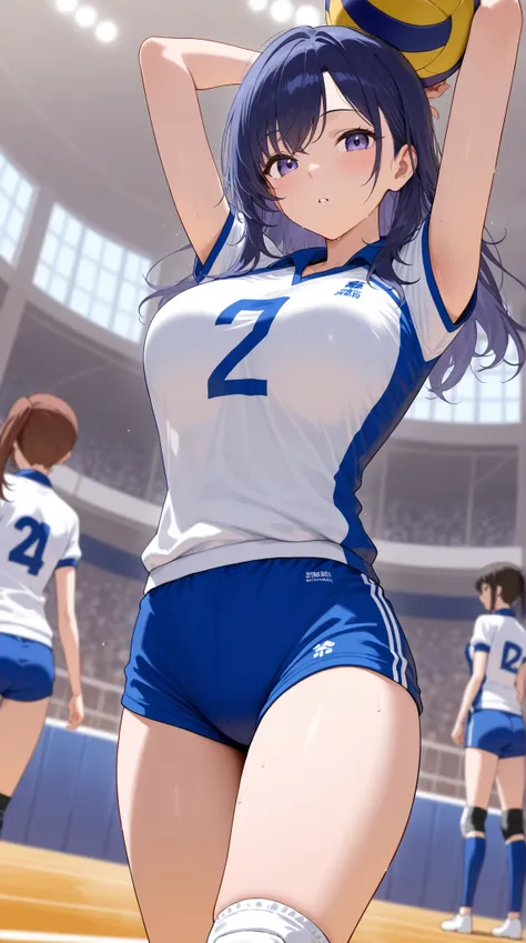  Volleyball Uniforms, Blue bloomer in gym suit