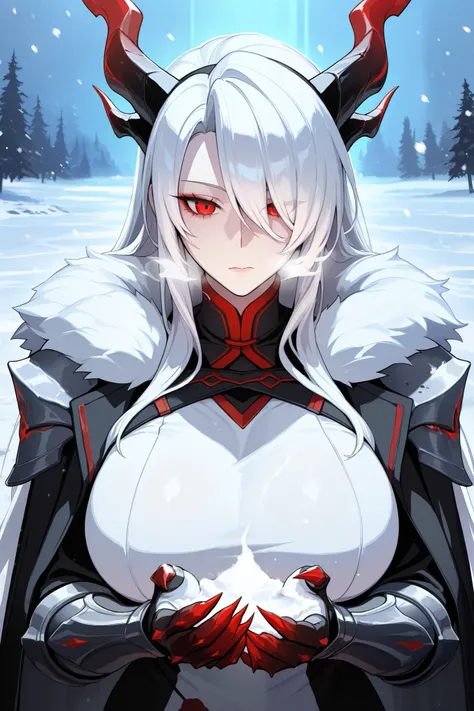 absurdres, (((Ultra HD))), (((Ultra High Quality))), ((hyper detailed)), ((Ultra High Resolution)), (Highly rendered), ((detailed eyes)), (((8K))), ((perfect face)), ((masterpiece)), cinematic, darkened, dynamic lighting, solo, 1girl, tall, white hair, lon...