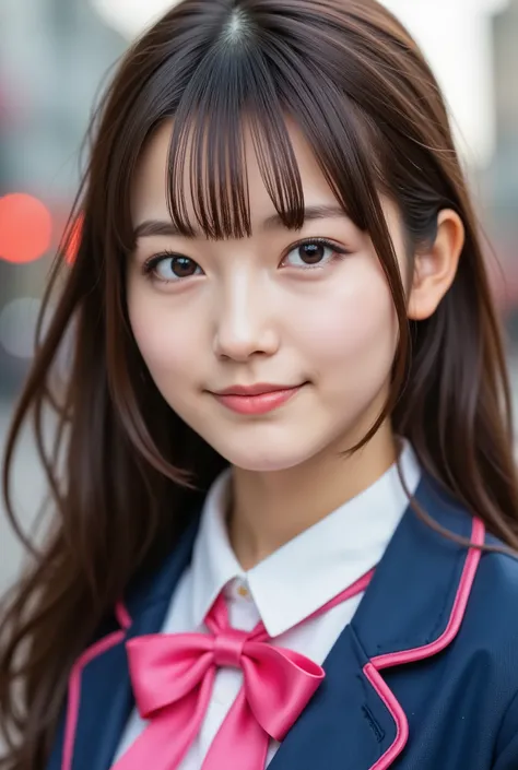 Angelic Very pretty cute young girl,
very beautiful girl,
(V-line jaw),
Beautiful detailed brown eyes, (clear-eyed:1.3),
small straight nose,small mouth,
Detailed double eyelids,
(Large eyes:1.3),
Long straight brown hair,
see-through bangs,
beautiful...