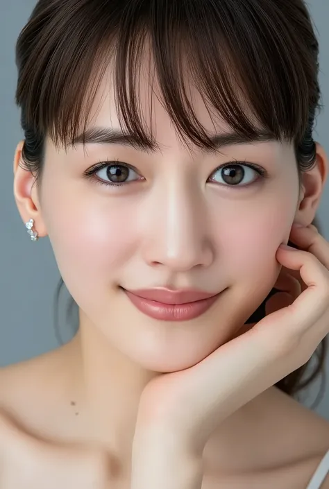 female 1 person,beauty, 20th generation,detailed face、,beautiful face,smile((( completely naked))),(((Lower body without body hair))), full body shot,((( masterpiece, best quality)),(((masterpiece, best quality)), 1 girl, (realistic: 1.4), ( Big Breasts),...