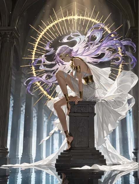 by [arknights|(748cmstyle:0.5)], god rays, cinematic shot, mature, young adult, masterpiece, best quality, amazing quality, very aesthetic, high resolution, ultra-detailed, absurdres, 1girl, solo, alone,(dynamic pose, glare, upper body focus, dynamic shot,...