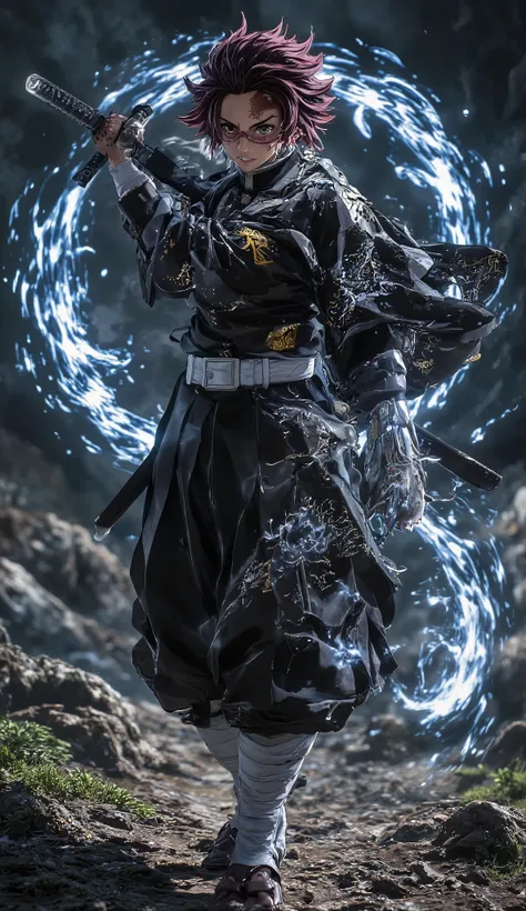 ### **Ultra-Realistic 8K HD Prompt: Virgo Zodiac Tanjiro Kamado (Demon Slayer Warrior on a Mission)**  

**Description:**  
A breathtakingly detailed, hyper-realistic portrayal of **Tanjiro Kamado reimagined as a Virgo zodiac warrior** from *Demon Slayer*,...