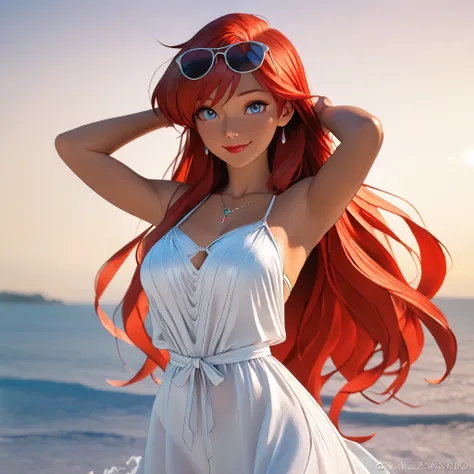 
8K,Masterpiece, cgstation, hyper CGI style, arte extremadamente detallado de artgerm, photorealistic chica anime render, 8K anime drawing style, Best Quality, 3d rendering, intricate, cute, hyper detailed, medium bust, 27 years old, a woman, sensual smile...
