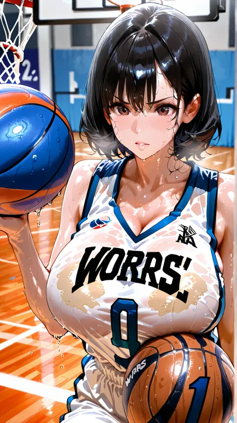 sweat湿风格, sweat, shiny, shiny skin, wet
High quality basketball player, NBA, girl Big breasts Words I don't need other players 受众