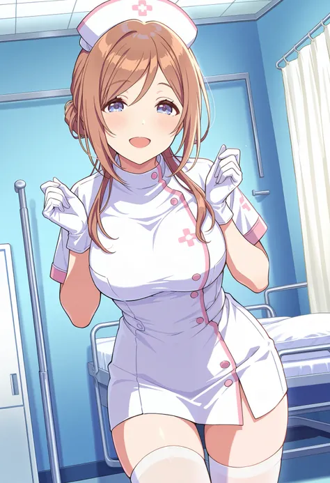 Score_9, score_8_up, score_7_up, source_anime, 1girl, himesaki rinami, blue eyes, brown hair, long hair, single hair bun, bangs, large breasts, (best quality), (high quality), {masterpiece}, extremely delicate and beautiful, ultra-detailed, beautiful detai...
