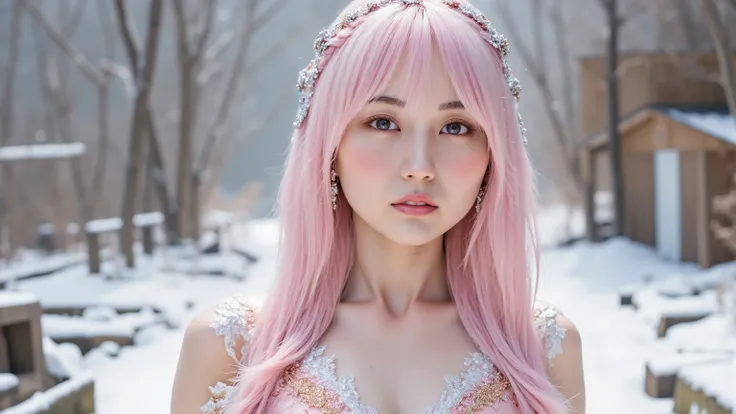 February Goddess
Appearance:: 1.75 meters
Gender: women
Eye color: Deep blue that shines like a clear sky. Hair Color: Soft pink with hints of gold reminiscent of a sunset.
Skin color: Very white skin Special Features: Her skin、There are patterns reminisc...