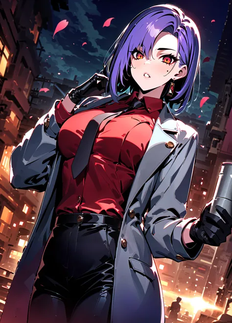 (masterpiece), (best quality), amazing quality, (very aesthetic), light particles, scenery, ultra detailed, score_9,score_8_up,score_7_up, BREAK, 1boy, emiya shirou \(fate\), 1girl, bazett fraga mcremitz \(fate\), gloves, short hair, black gloves, pants, n...