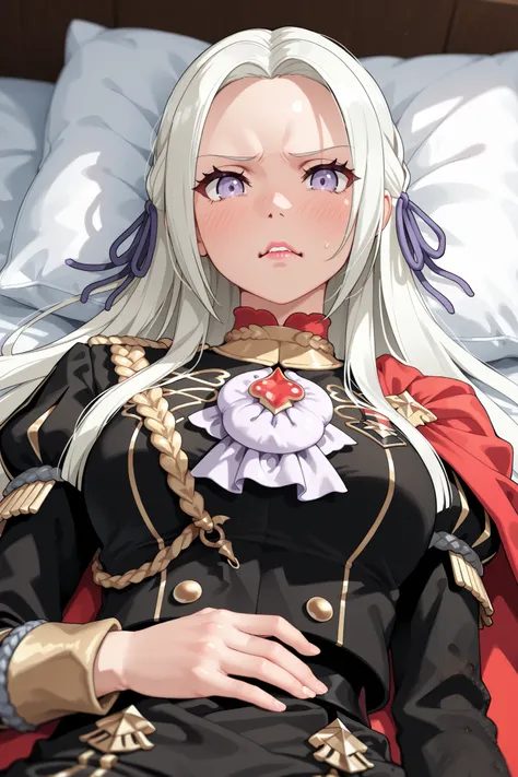 (Alone, 3DMM, 3d rendering style), (adult mature Edelgard, Garreg Mach uniform:1.0, glossy lipstick), best quality, high quality, high res, Looking at viewer, shy, tsundere, (perfect eyes:3.0, perfect face:2.0, highly detailed face:3.0, detailed eyes:3.0, ...