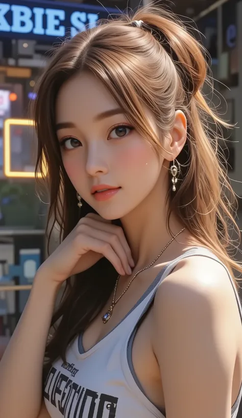 Highest quality, Super quality, 16K, unbelievably absurd, very detailed, 2.5D, delicate and dynamic, pretty woman, enchanting smile, NBA women basket player, amazing style, Basketball game , steampunk, DIESEL PUNK, clock punk , cyberpunk, Glitter effect