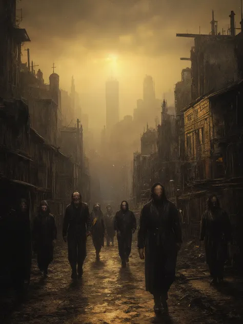 ((Into the black)), Echoes of Brutality++, (beyond the darkest charred Surrealist Realms, dystopian vistas, (harsh post apocalyptic dark & dusty Winter scenes), (a terrifying and brutalist wasteland & immersive landscape), a darkly Strange world, science f...