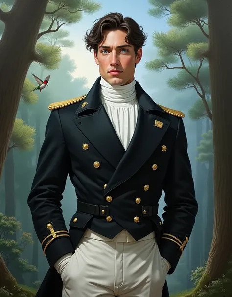 Oil portrait, Realistic image, photograph, realistic illustration.  Aesthetic image . detailed image. Aristocratic environment,  high standard . vista diagonal,  Diagonal focus . pose/ Imperious posture ,  dominant,  she is 20 years old . pose de medio per...