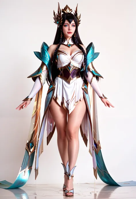 Irelia the divine sword from league of legends. Full body. 8k ultra hd, photorealistic, high detailed, best image,  masterpiece.