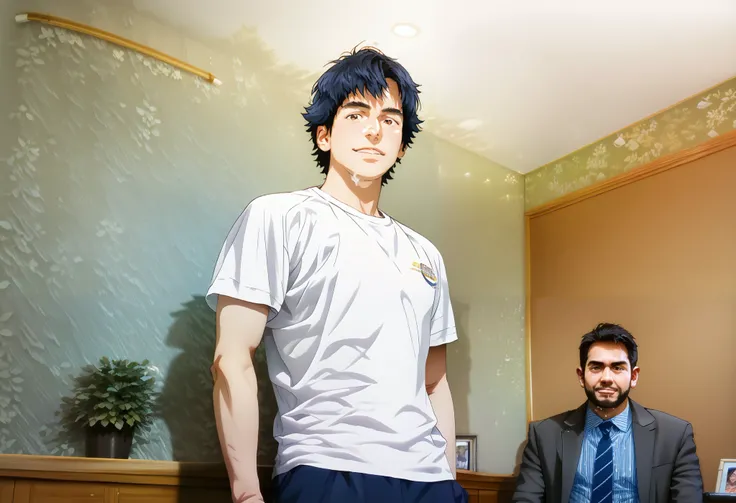 japanese macho、twinks、Erect、in her 20s、white singlet、cum shots、sperm、Multiple men、a picture, (best quality:1.5, hyperrealistic:1.5, photorealistic:1.4, madly detailed CG unity 8k wallpaper:1.5, masterpiece:1.3, enthusiastically detailed photo:1.2), (hyper-...