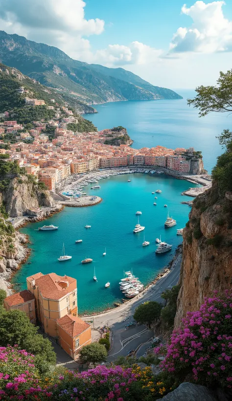 masterpiece、Best Quality DVD、Good Seasonal Scenery Images of Italy、Detailed CG Unity 8K Wallpaper、Port of Naples、Overlooking the Port and the City、Boat、beautiful colored seascapes、Houses and Buildings、colorful flowers、cliff、nature、Glamorous City Area、Port ...