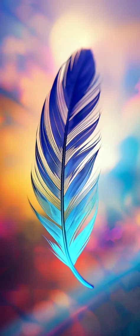 background photo, hyper detailed, double exposure, shallow depth of field, vivid colors, Geometric, feather texture, mystical atmosphere