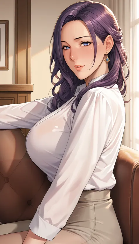 Girl seen from the side , Vol sidewaystuous women, Older, Big Breasts, mature woman, of motherhood, wide waist , score_9, score_8_ sideways, score_7_ sideways, score_6_ sideways, source_anime, beautiful face, expressive eyes, detailed...