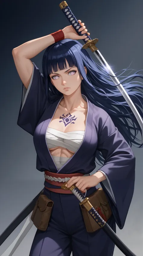 (best quality:1.1), (masterpiece:1.2), (detailed:1.2), (highly detailed), (anime-style:1.1), solo, warrior woman, powerful pose, action stance, intense expression, cinematic concept art, dramatic lighting
1girl, (hinataSDXL, hyuuga hinata, violet eyes, lon...