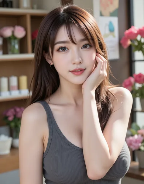 NSFW, (Highest quality), (Ultra-precise CG16K wallpaper), (Realistic), (High saturation), (Sharp), Beautiful detailed shading, Beautiful natural lighting, Beautiful detailed glow, (Afternoon sunlight), Natural light, Depth of field, (Mature 24 year old wom...