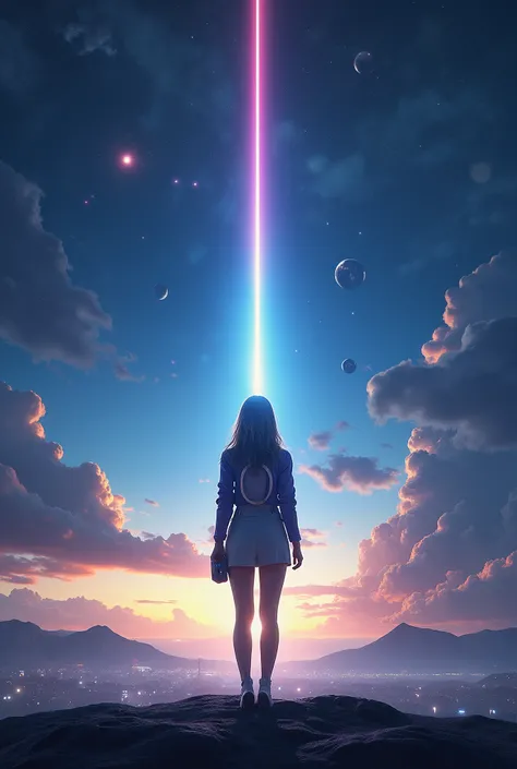 8k, Top Quality, masterpiece, realistic, Super Detail,   pictures, high resolution, high resolution,  cinematic lighting to stand upright , Official Art, high resolution, {{x}},(Irradiate the entire area with laser light), girl１name、20 years old, shortcuts...
