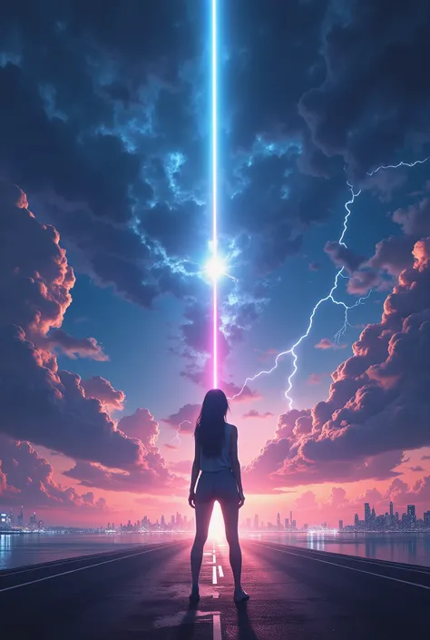 8k, Top Quality, masterpiece, realistic, Super Detail,   pictures, high resolution, high resolution,  cinematic lighting to stand upright , Official Art, high resolution, {{x}},(Irradiate the entire area with laser light), girl１name、20 years old, shortcuts...