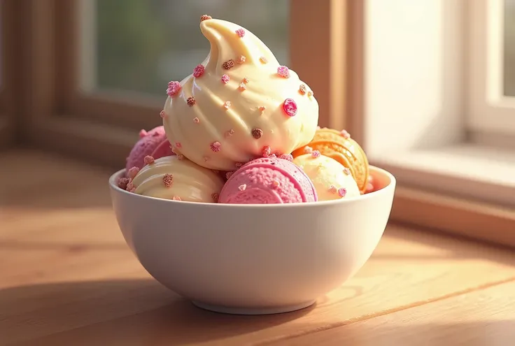 A delicious bowl of ice cream