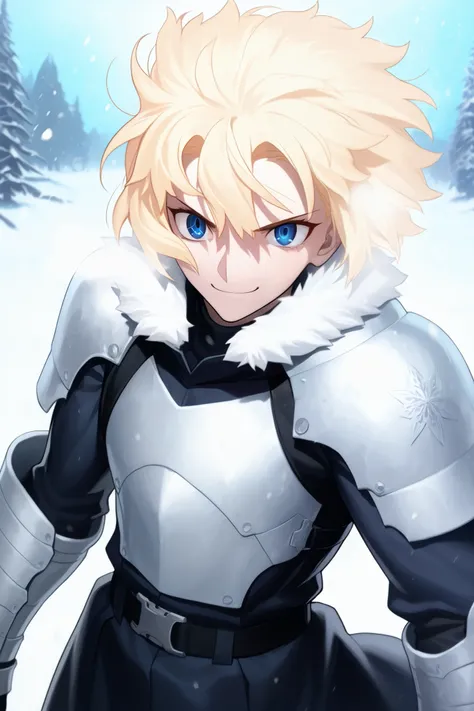 absurdres, (((Ultra HD))), (((Ultra High Quality))), ((hyper detailed)), ((Ultra High Resolution)), (Highly rendered), ((detailed eyes)), (((8K))), ((perfect face)), ((masterpiece)), cinematic, darkened, solo, 1boy, tall, toned body, blonde hair, smile, sh...