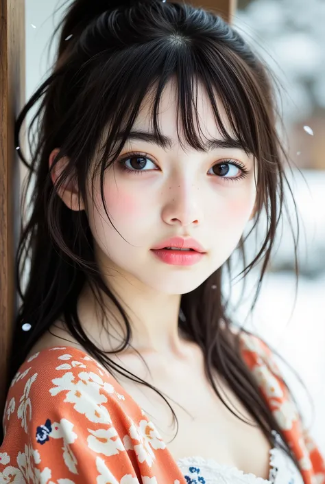 (Japanese kimono)、Awareness-raising、(top quality,masterpiece:1.3,super high resolution,)、(ultra details,Caustics)、(photorealistic:1.4,RAW shooting,)、(Upper body shot)、Ultra Realistic Capture、very detailed、High definition 32K human skin、 natural skin textur...