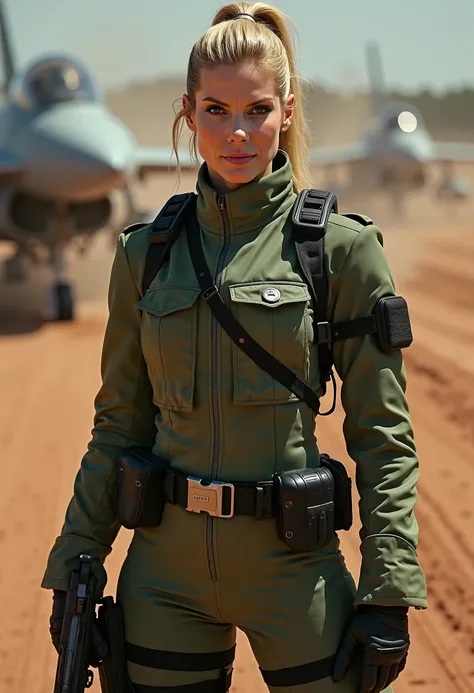 ### ** Rebecca Romijn as Sonya Blade — The Relentless Soldier ** 🇺🇸🔥🥋 THEs motores dos jatos rugem no céu, and the Sound of firm boots echoes across the battlefield . **Rebecca Romijn assume o papel de Sonya Blade**, the iconic ** soldered presence of the ...
