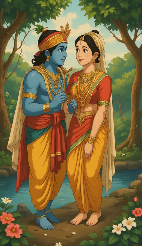 lord krishna and radha mata