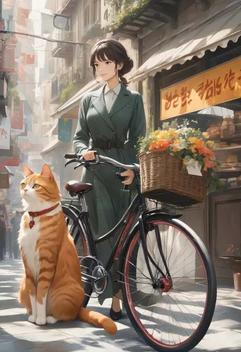 (Ghibli style, absurdres),
(Ultra-high resolution output, like spray art 0.2μmmDelicate particles, acrylic gouache versatile color paint, illustration, Precise sketch like a drawing, Clean line art with clean lines),
BREAK orange cat, One, That cat's occ...