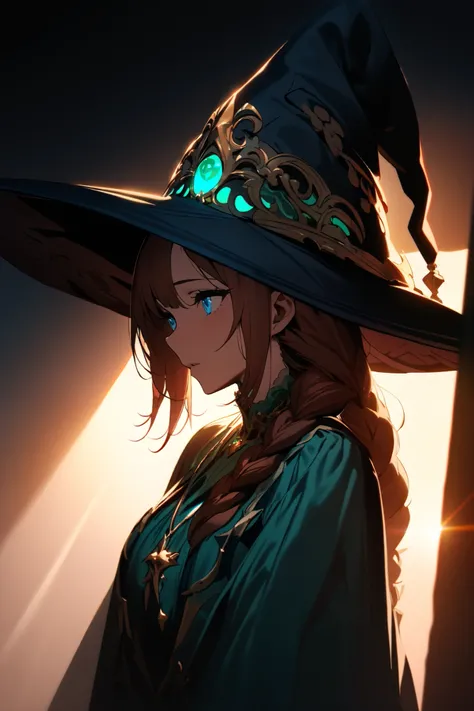 (masterpiece, best quality, ultra-detailed, best shadow), (dark fantasy), high contrast, (best lighting, extremely delicate and beautiful), ((cinematic light)), colorful, hyper detail, dramatic light, intricate details. Tall age girl, reddish brown hair wi...