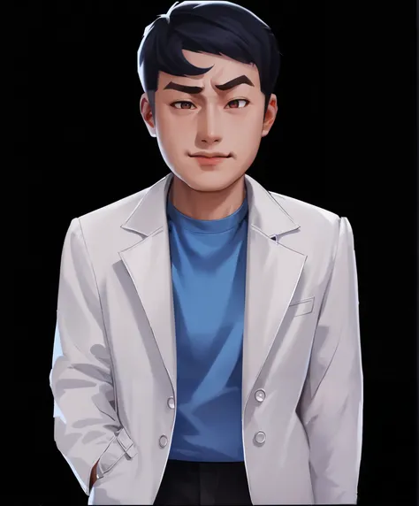 1 boy ,male focus,alone,alone focus, masterpiece,Score_9,Score_8_up,Score_7_up,Xu Zhisheng平面游戏人物原画,Chinese talk show actor,Xu ZhishengRaise eyebrows, Big Face,Square face,Small eyes.,2D game hand-drawn artistic effects,Game character setting, Xu Zhisheng,...