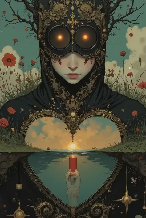 Your heart has two faces, it's filled with soft grass on top, and a stone bottom on the bottom. I'll cover your heart with my love, you can fly and not be afraid of anything else.