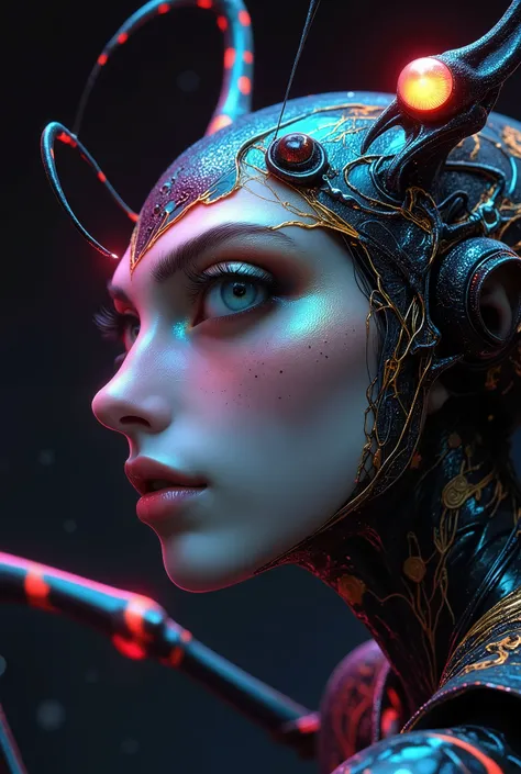 Best Quality, 4K, high definition, masterpiece: 1.2 (super detailed, photorealistic-looking happy: 1.37), photo taken by professional photographer, a beautiful, extremely sensual queen of bugs, detailed facial features, elegant posture, alluring expression...