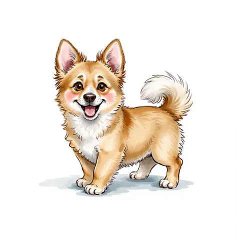 A dog
water color illustration, no background
